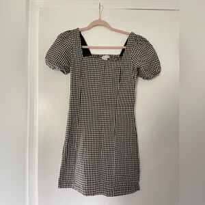 Sincerely Jules Monochrome Checkered Mini Dress